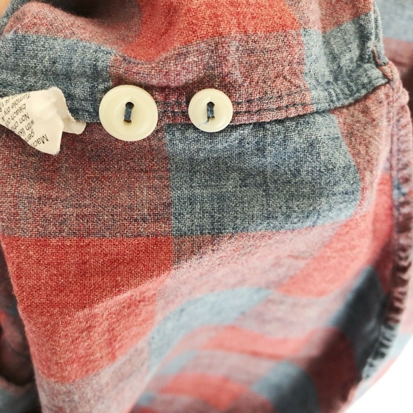 J. Crew Jackson Plaid Cotton Button-Up Shirt Soft Pink Woven Long Sleeve Size XS - Picture 3 of 8